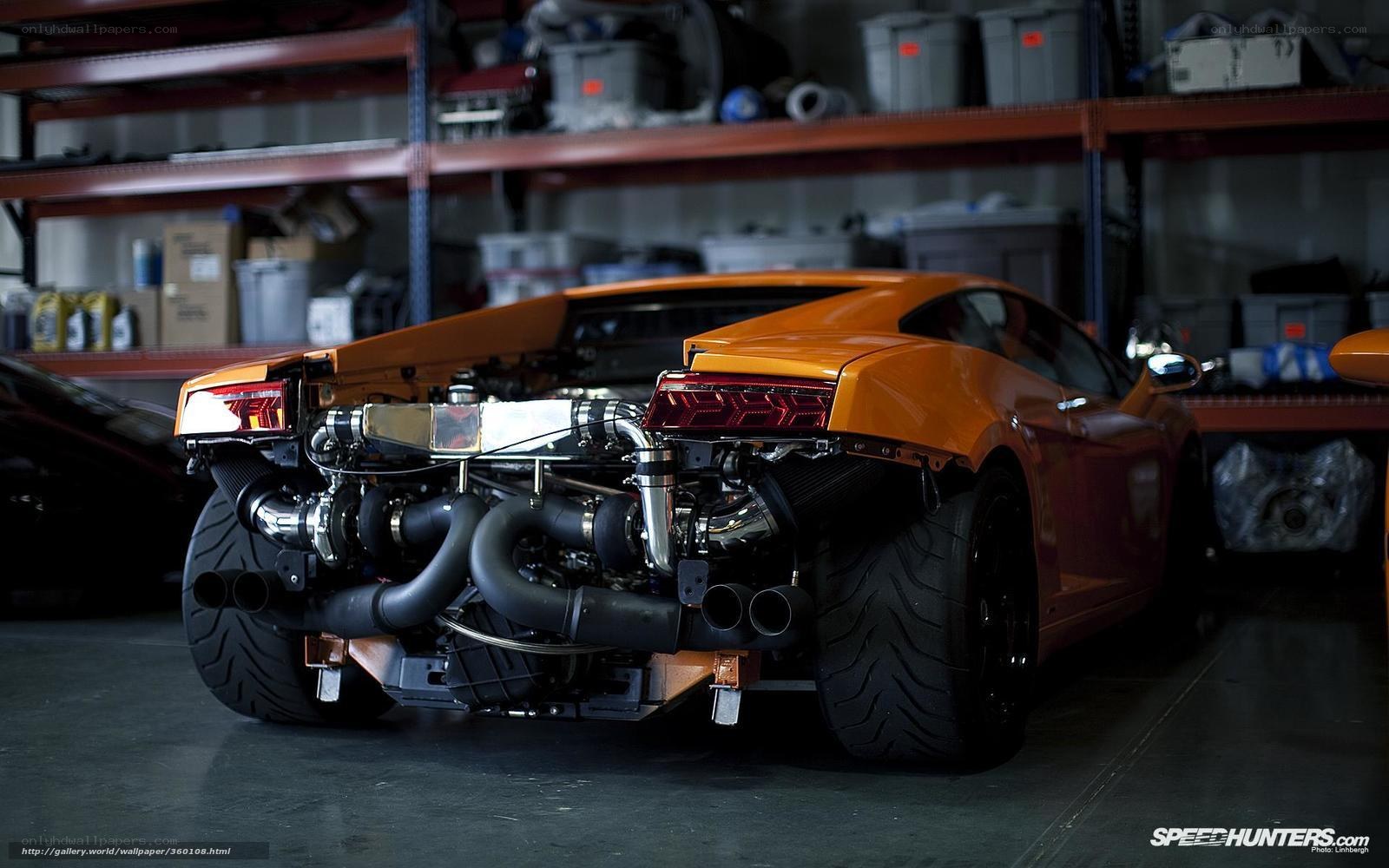 orange sports car engine