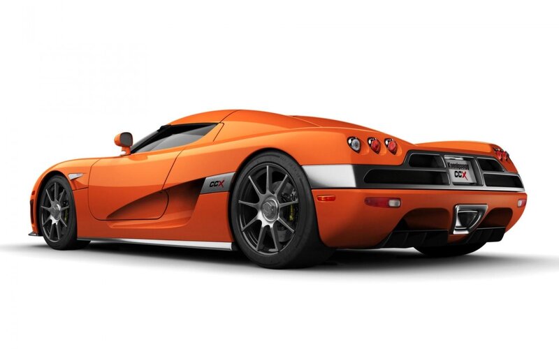 Orange Sports Car — Exhaust