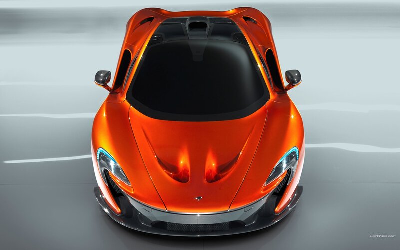 orange sports car from above
