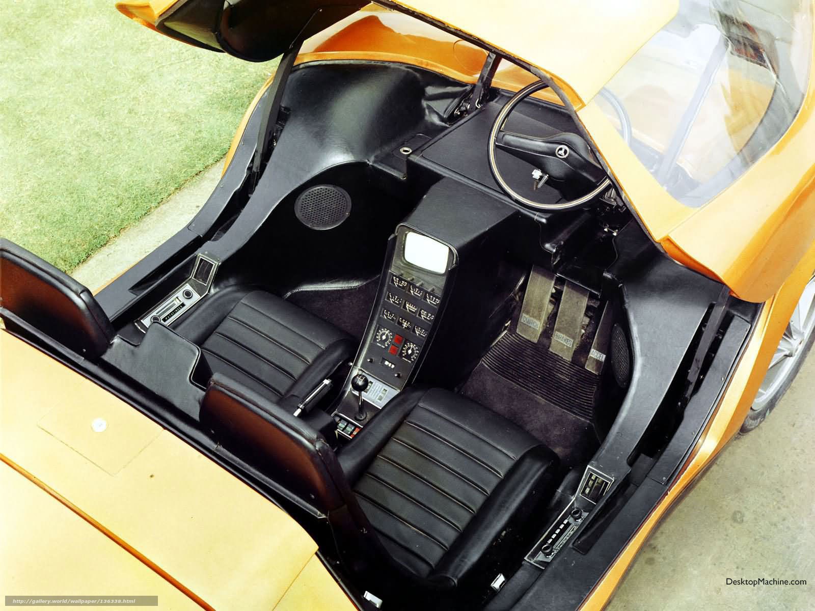 orange sports car interior