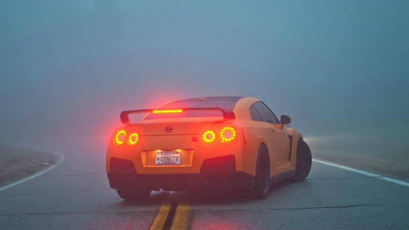 Orange Sports Car — Misty