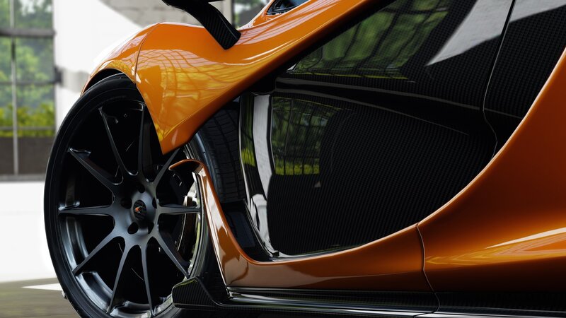 Orange Sports Car — Modern, 3d Render, Wheel