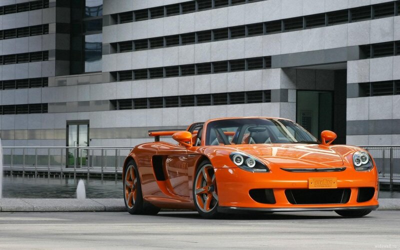 Orange Sports Car — Modern, Afternoon, Photograph