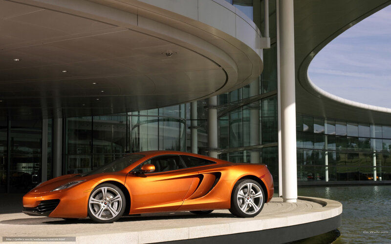 Orange Sports Car — Modern, Afternoon
