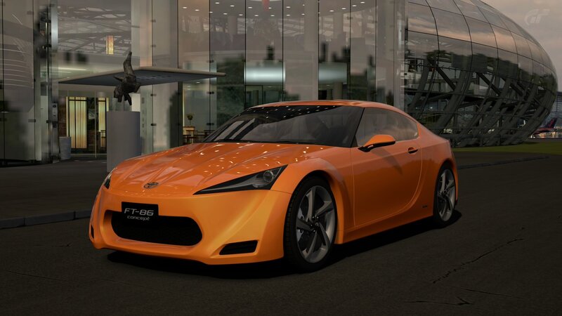 Orange Sports Car — Modern, Sunset, 3d Render, Building