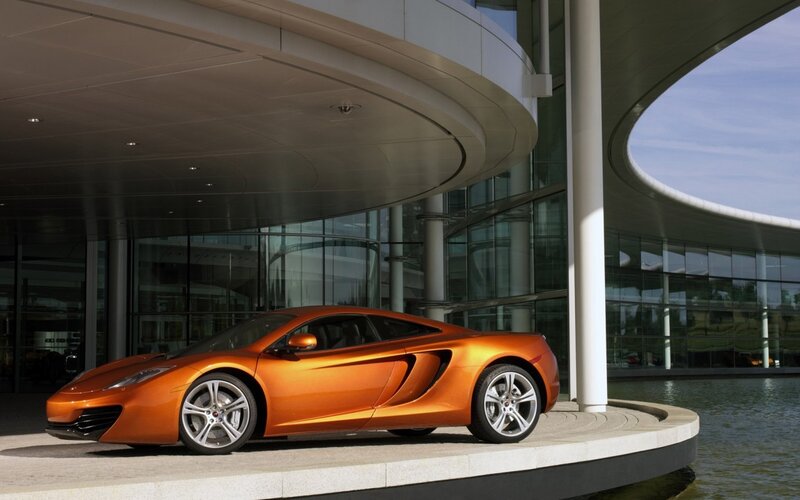 Orange Sports Car — Modern