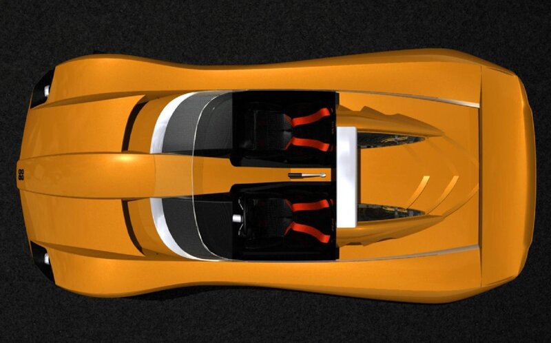 Orange Sports Car — Neutral, 3d Render