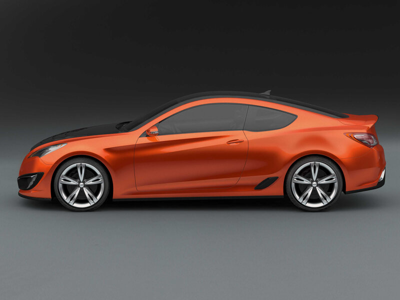 Orange Sports Car — Neutral, 3d Render, Wheel, Side Mirror