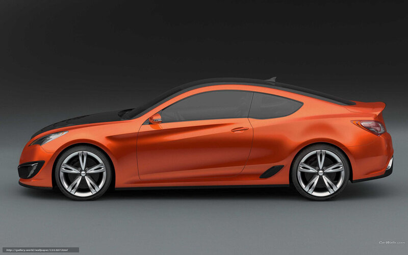 Orange Sports Car — Neutral, 3d Render, Wheels, Side Mirror