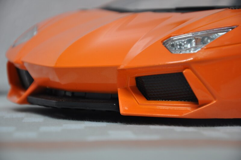 Orange Sports Car — Neutral, Photograph, Headlight