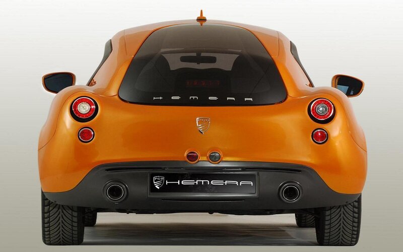 Orange Sports Car — Neutral, Photograph, Taillights