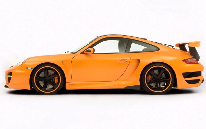 Orange Sports Car — Neutral, Photograph, Wheels, Rear Wing