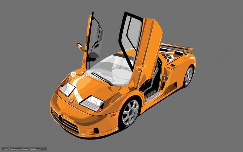 Orange Sports Car — Neutral, Vector Art