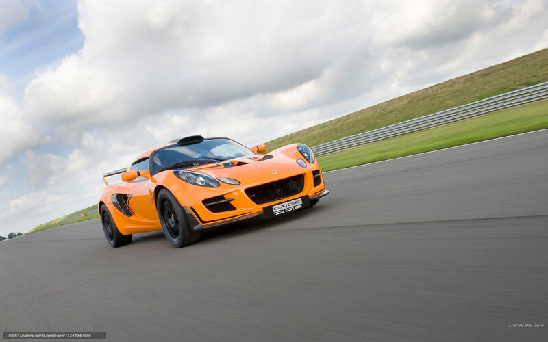 Orange sports car on racetrack