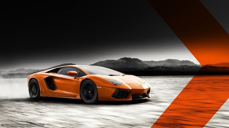 orange sports car on track