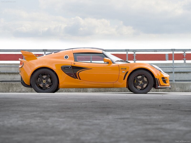 orange sports car on track