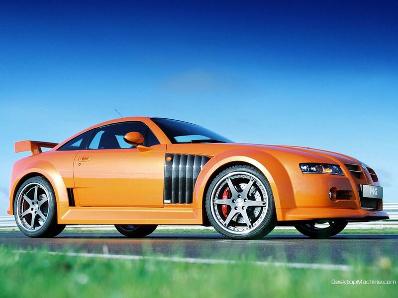 orange sports car on track