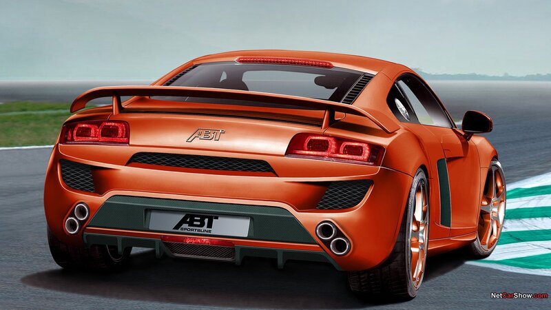 orange sports car on track