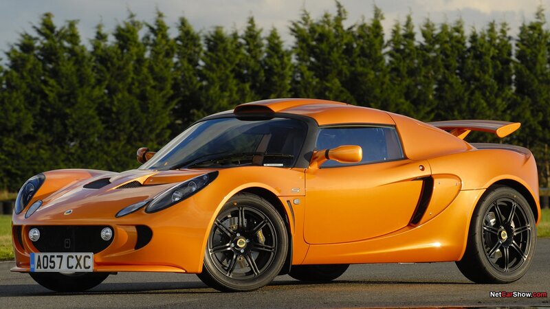 orange sports car on track