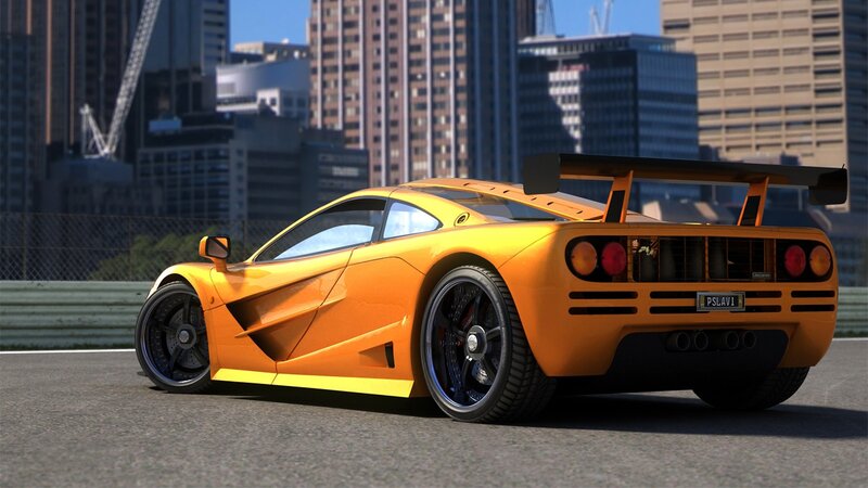 orange sports car on track