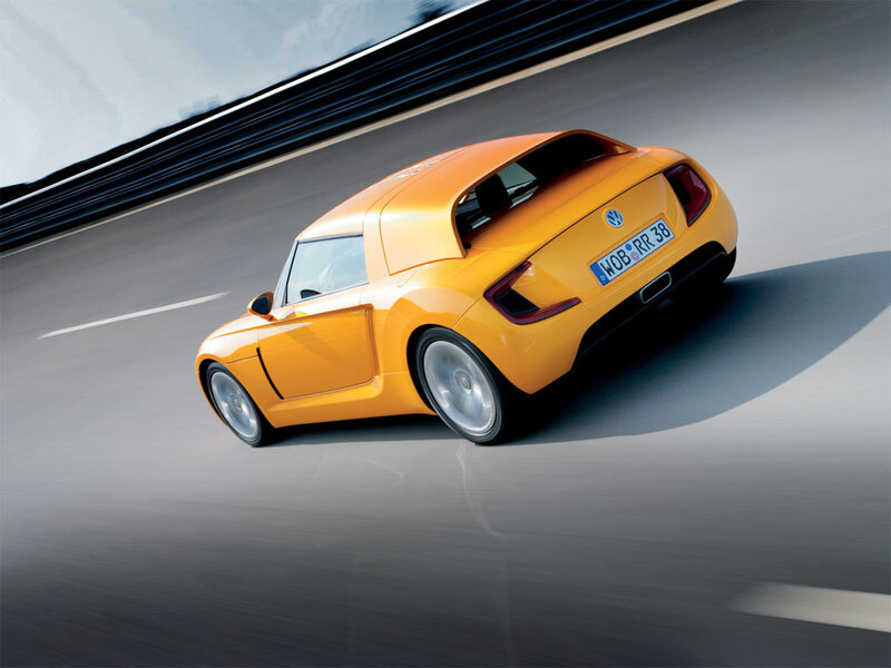 Orange sports car on track
