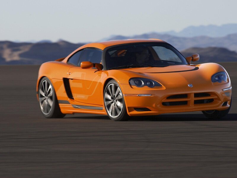 Orange sports car on track