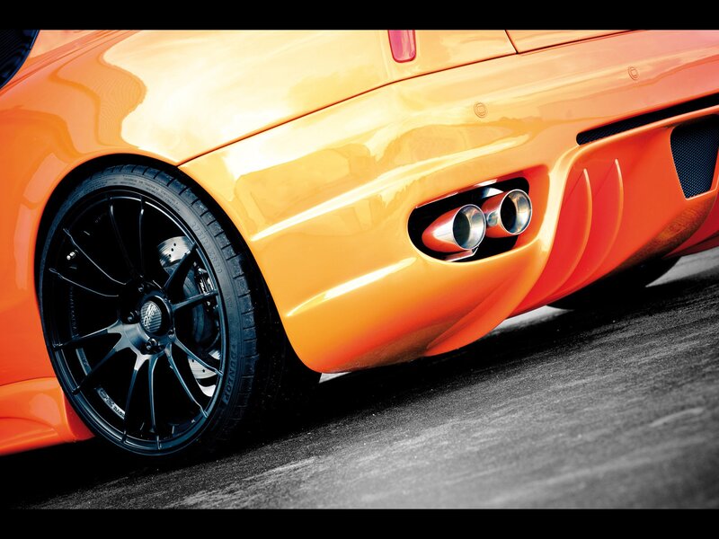 Orange Sports Car Rear