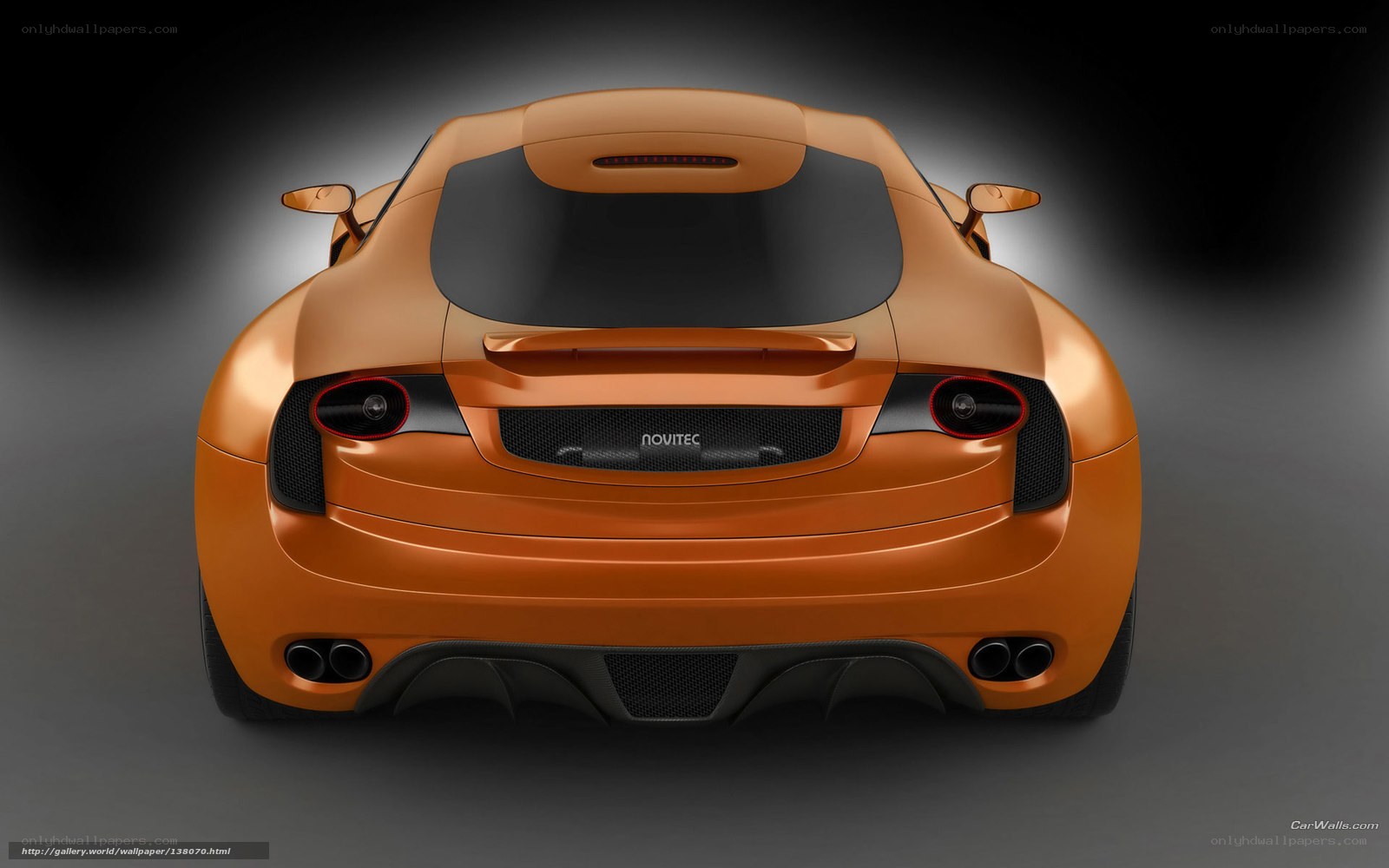 orange sports car rear view