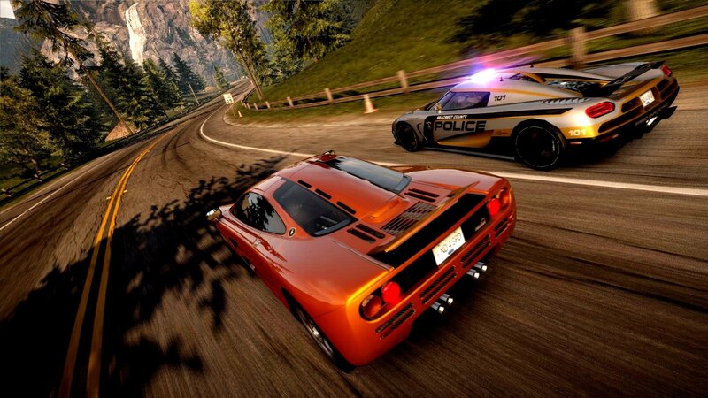Orange Sports Car — Red, Action-packed