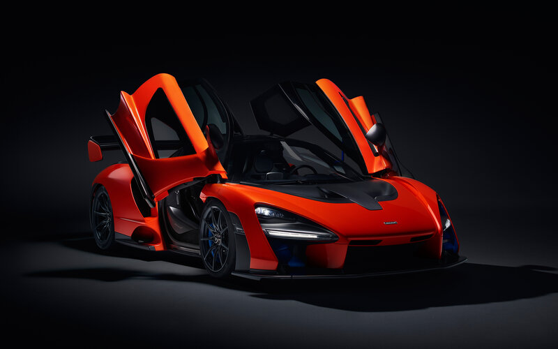 Orange Sports Car — Red, Dramatic, Photograph, Car Door