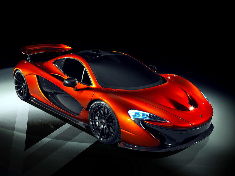 Orange Sports Car — Red, Dramatic, Photograph, Headlight