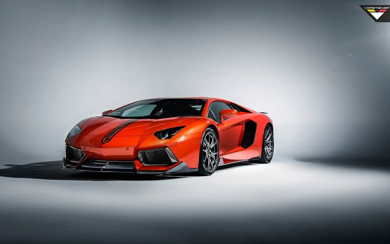 Orange Sports Car — Red, Dramatic, Photograph, Studio