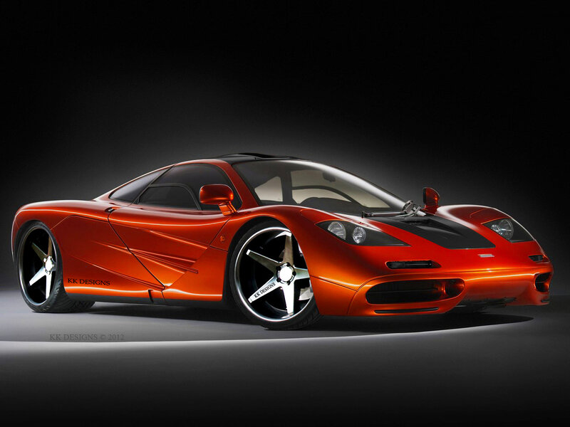 Orange Sports Car — Red, Dramatic