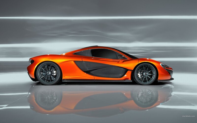 Orange Sports Car — Reflection