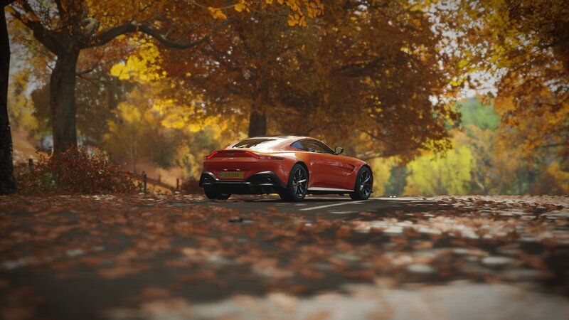 Orange Sports Car — Serene, Autumn