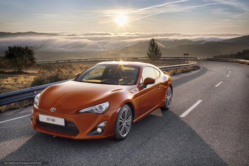 Orange Sports Car — Serene, Sunrise, Photograph