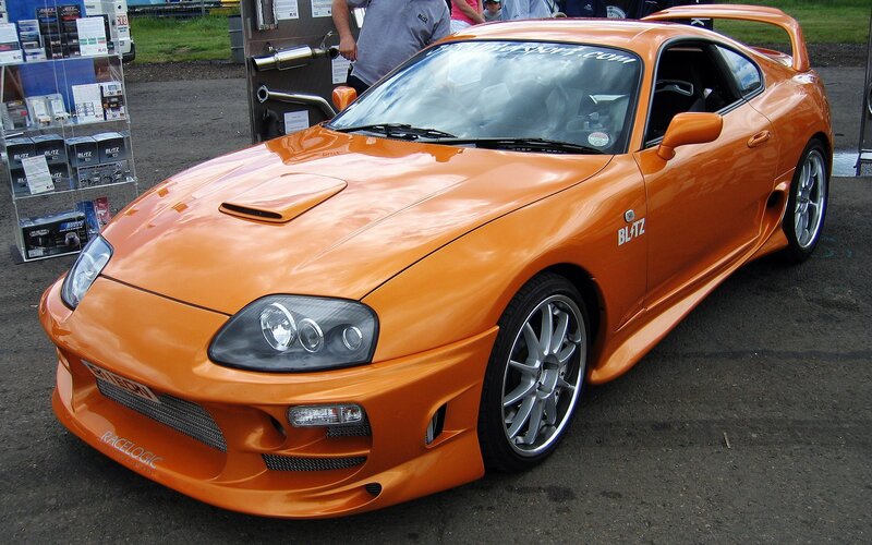 Orange Sports Car — Showcase, Afternoon, Photograph