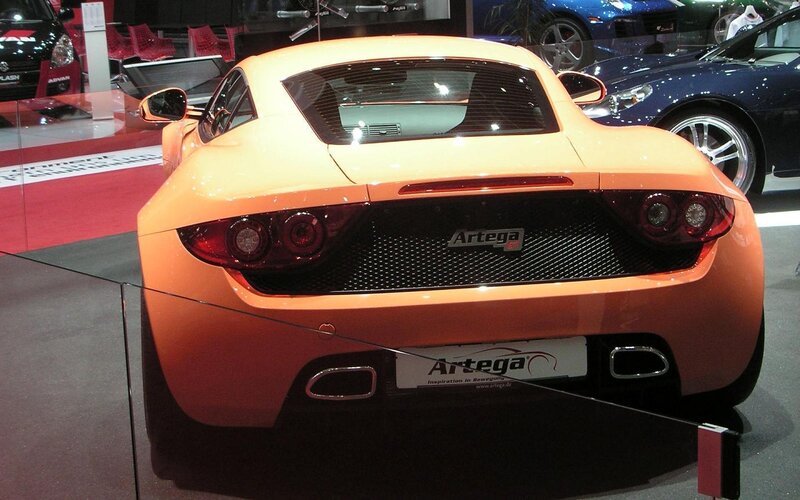 Orange Sports Car — Showroom, Photograph