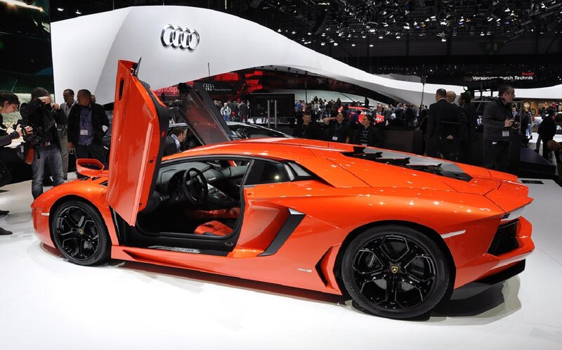 Orange Sports Car — Showroom
