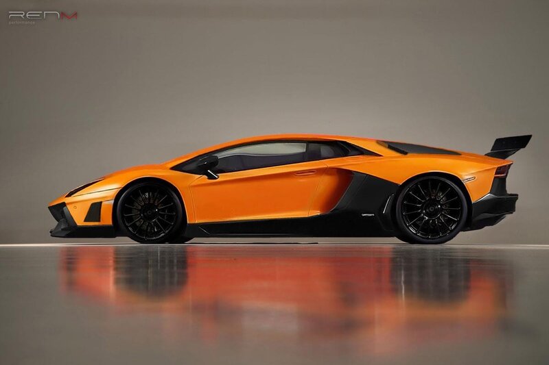 orange sports car side profile