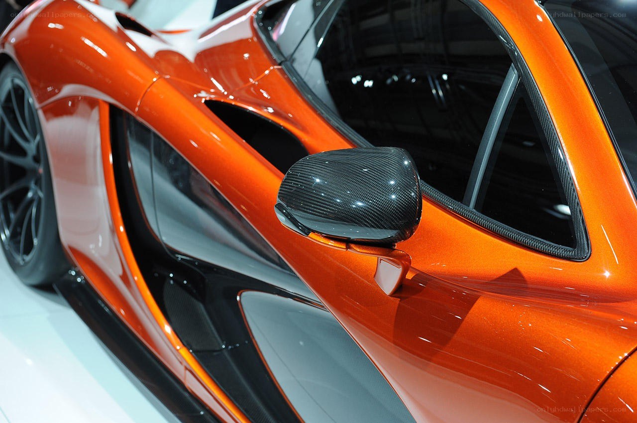 orange sports car side view