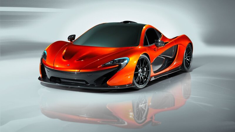 Orange Sports Car — Studio, Black