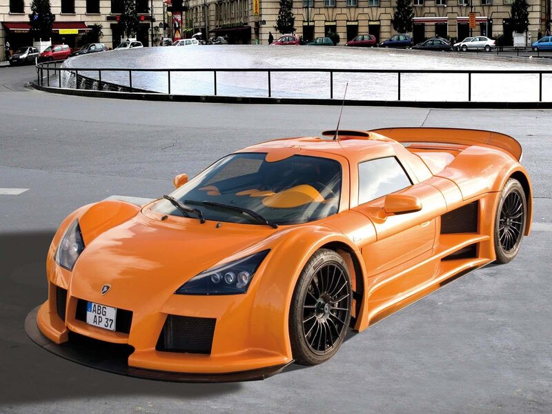 Orange Sports Car — Urban, Afternoon, Photograph