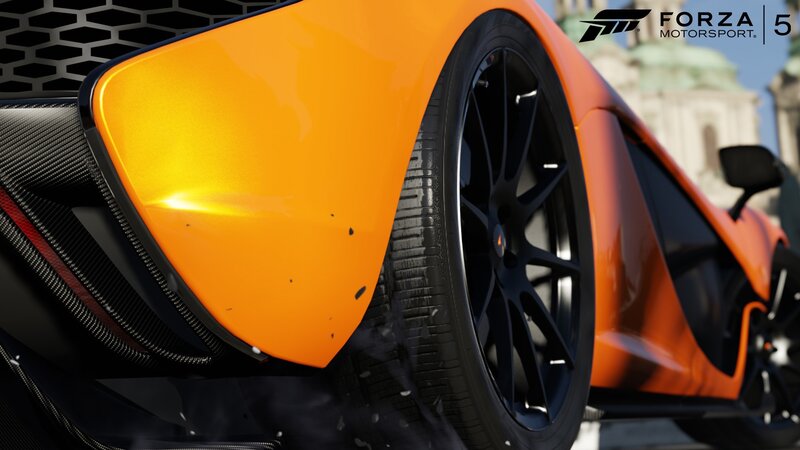 orange sports car wheel