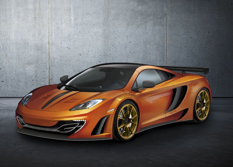 orange sports car with gold wheels
