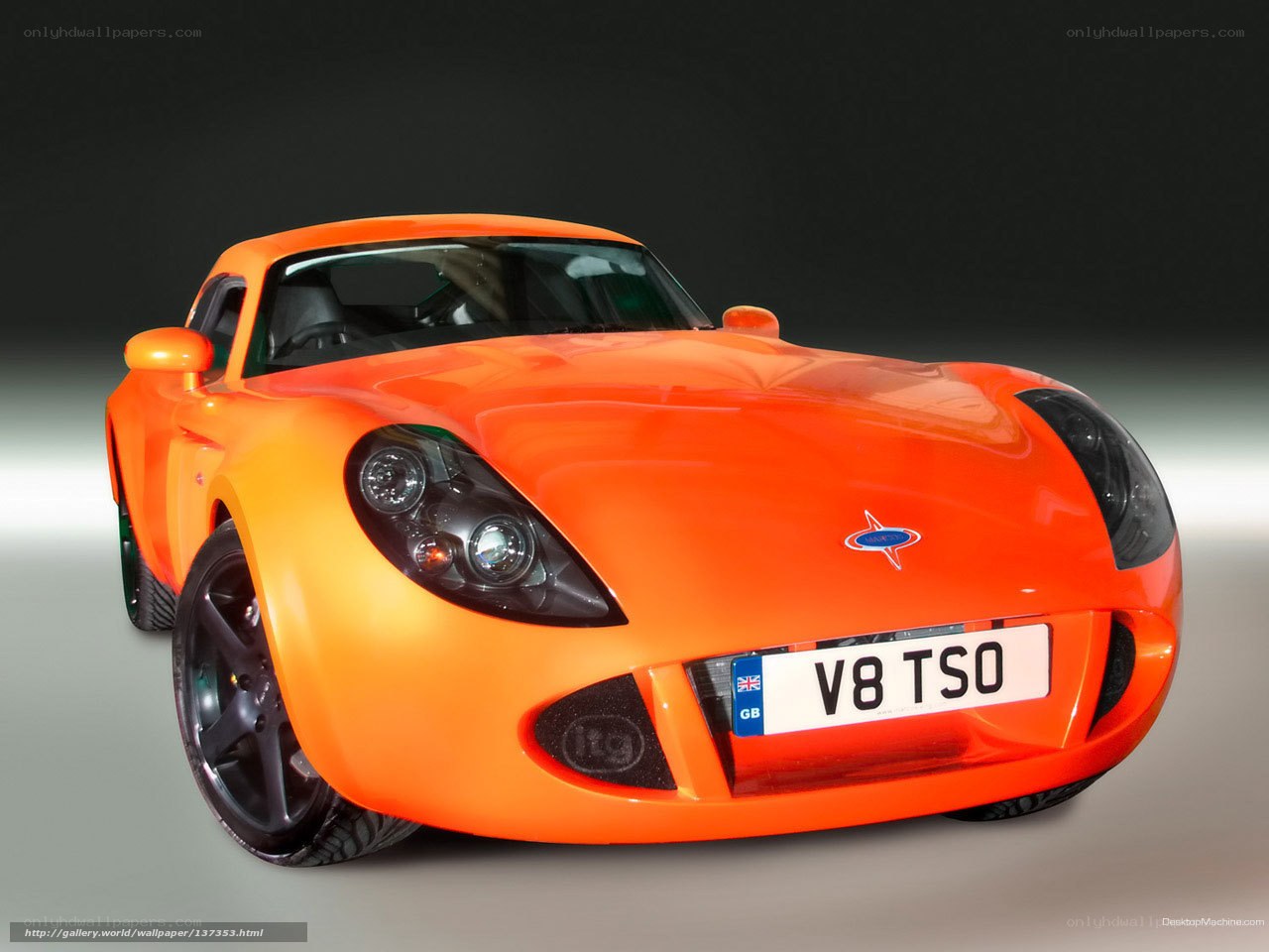 Orange sports car