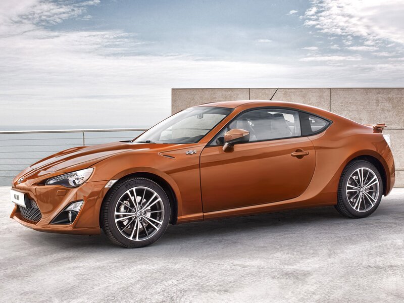 Orange sports coupe car
