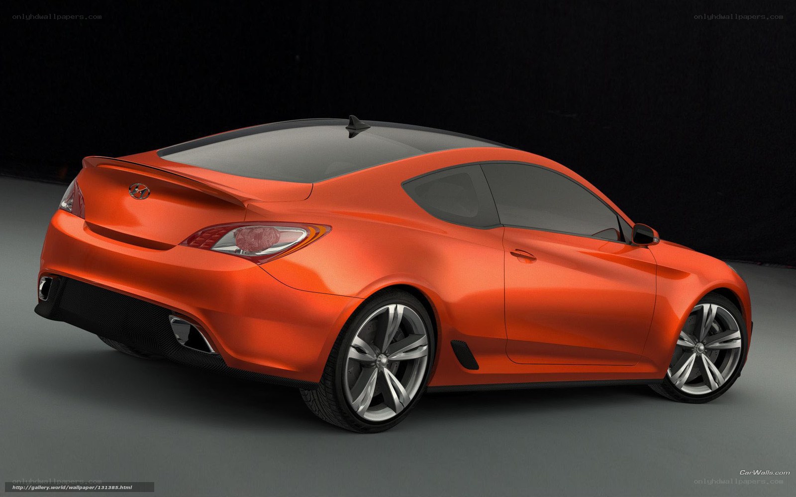 Orange sports coupe car