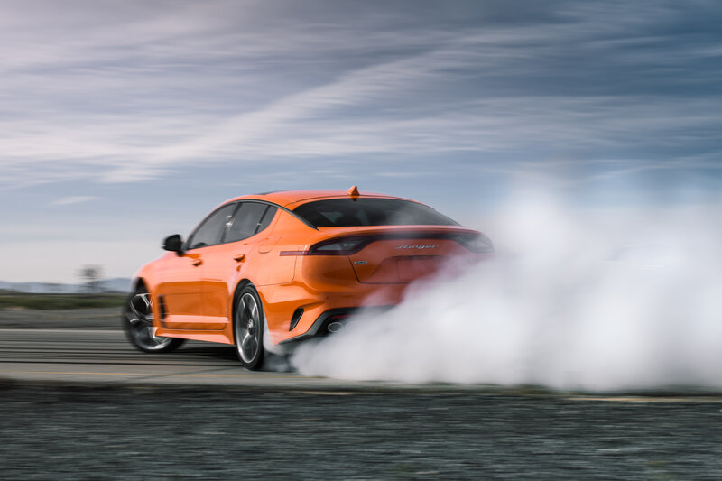 Orange Sports Sedan