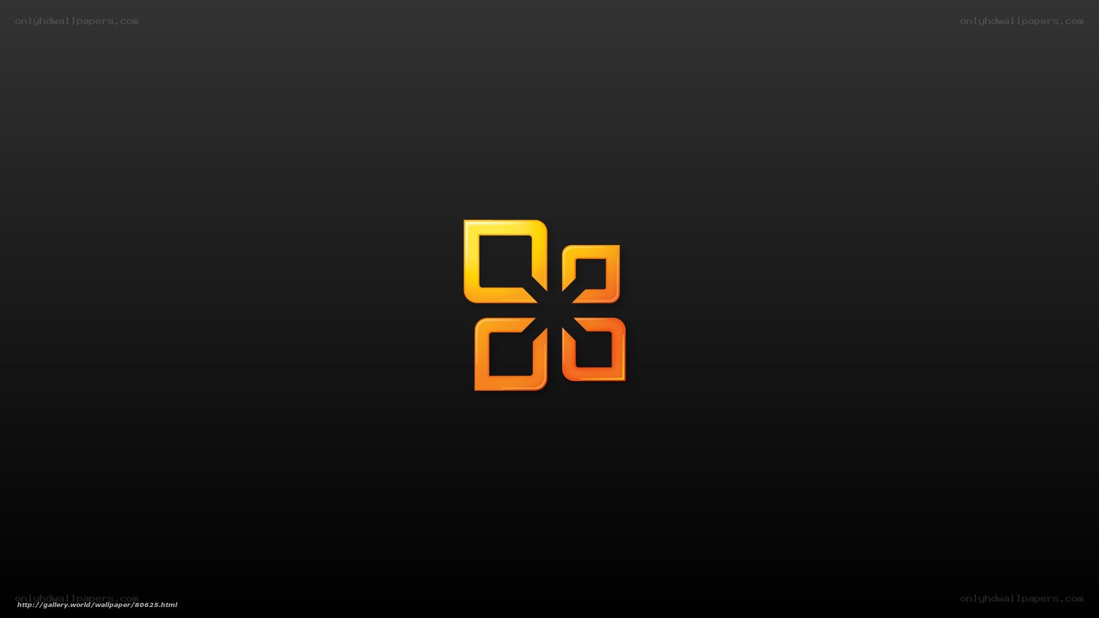 orange square logo on black